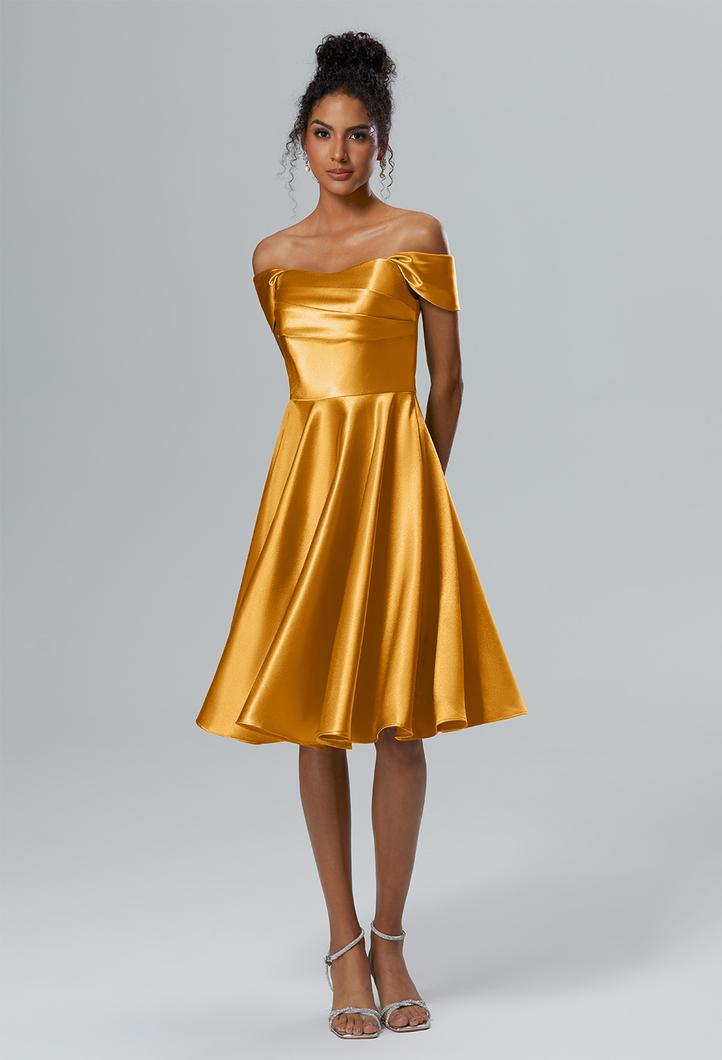 AW Yasmin Mango  Spring Wedding Guest Dresses